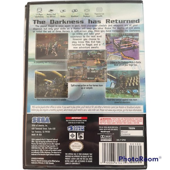 Nintendo GameCube - Phantasy Star Online: Episode I & II - RARE - Picture 2 of 4